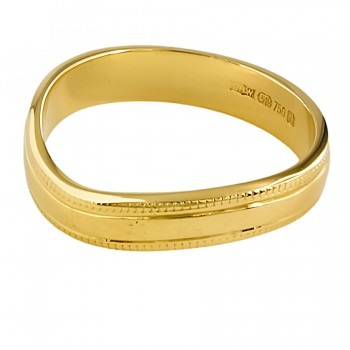18ct Gold 3.4g Wedding Ring Size K